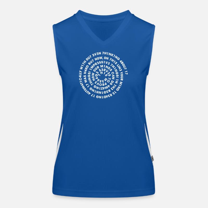 Spirale Leetspeak – Nerd Code 1337 Geek Design Débardeur respirant contrasté Femme