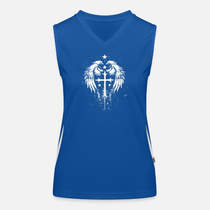 Goth Gothic Emo Cross Women's Functional Contrast Tank Top