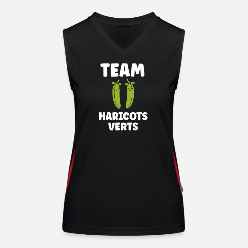 haricot vert Débardeur respirant contrasté Femme