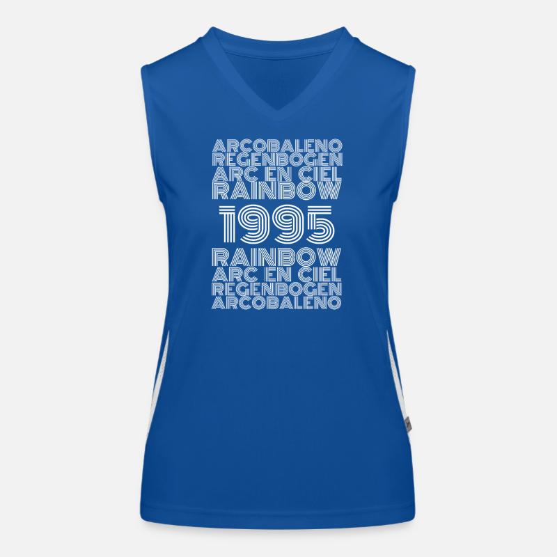 Regenbogen 1995 Funktionelles Kontrast-Tank Top für Frauen