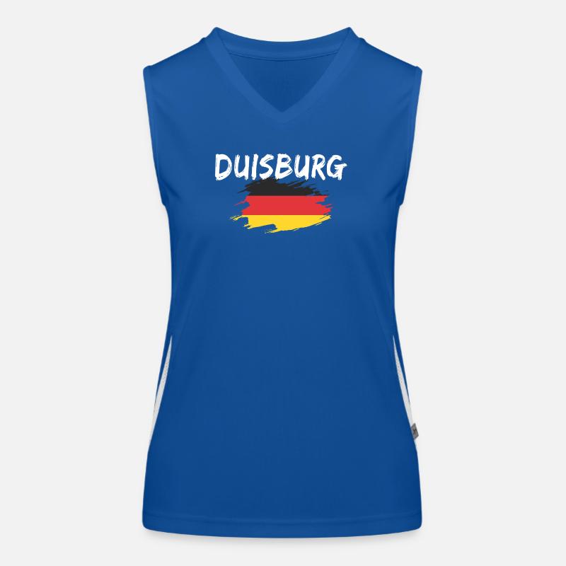Duisbourg Allemagne Drapeau Débardeur respirant contrasté Femme