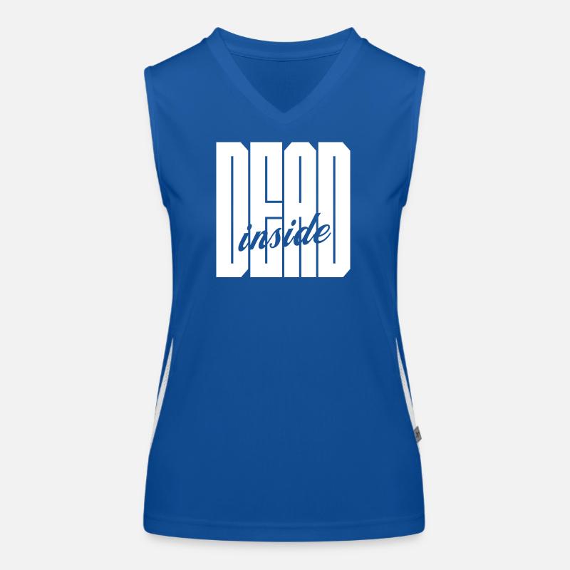 Logo gras Dead Inside Débardeur respirant contrasté Femme