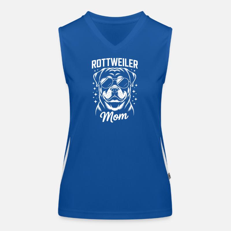 Rottweiler Spruch Mama Lustige Rottweiler Geschenk Funktionelles Kontrast-Tank Top für Frauen