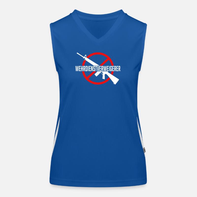 Wehrdienstverweigerer Funktionelles Kontrast-Tank Top für Frauen