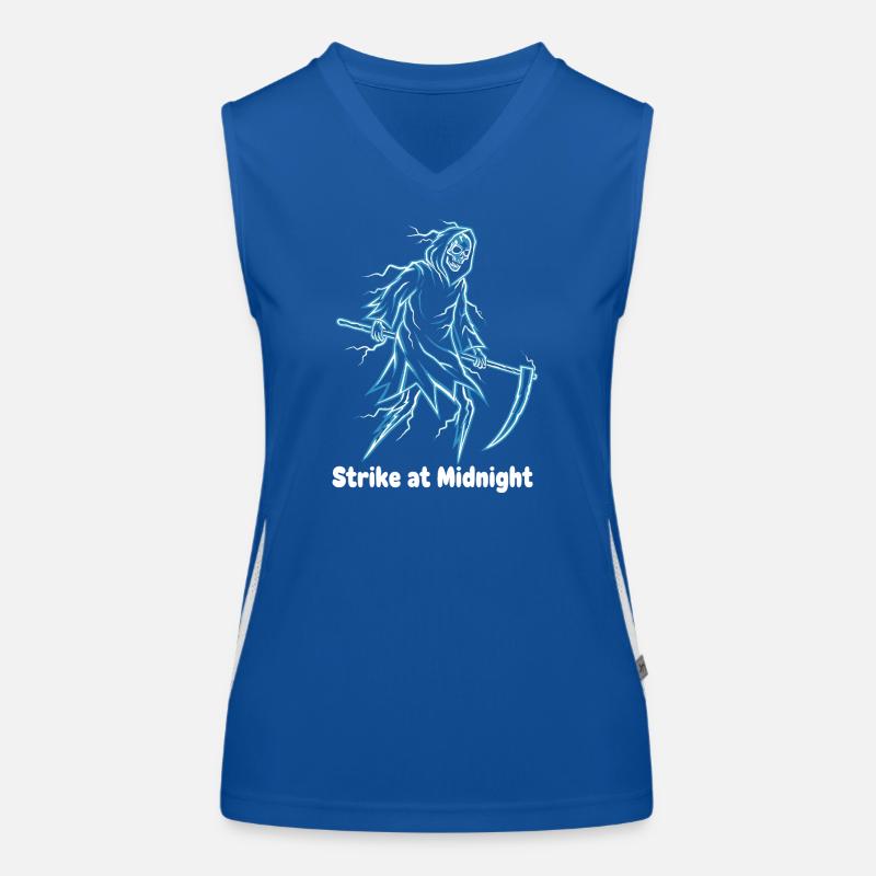 Mitternachts-Skelett Neon Funktionelles Kontrast-Tank Top für Frauen