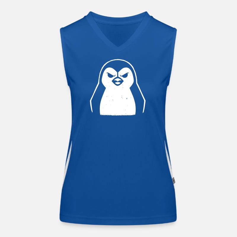 pinguin stencil grunge minimalistisch-vector Linux Funktionelles Kontrast-Tank Top für Frauen