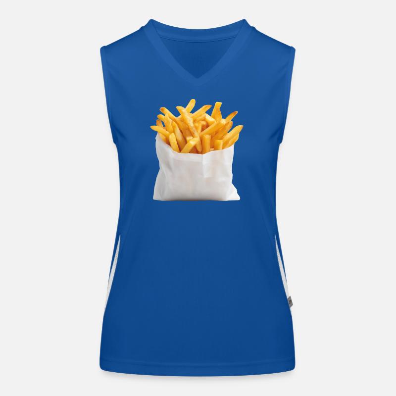 Frites Sac de restauration rapide Débardeur respirant contrasté Femme