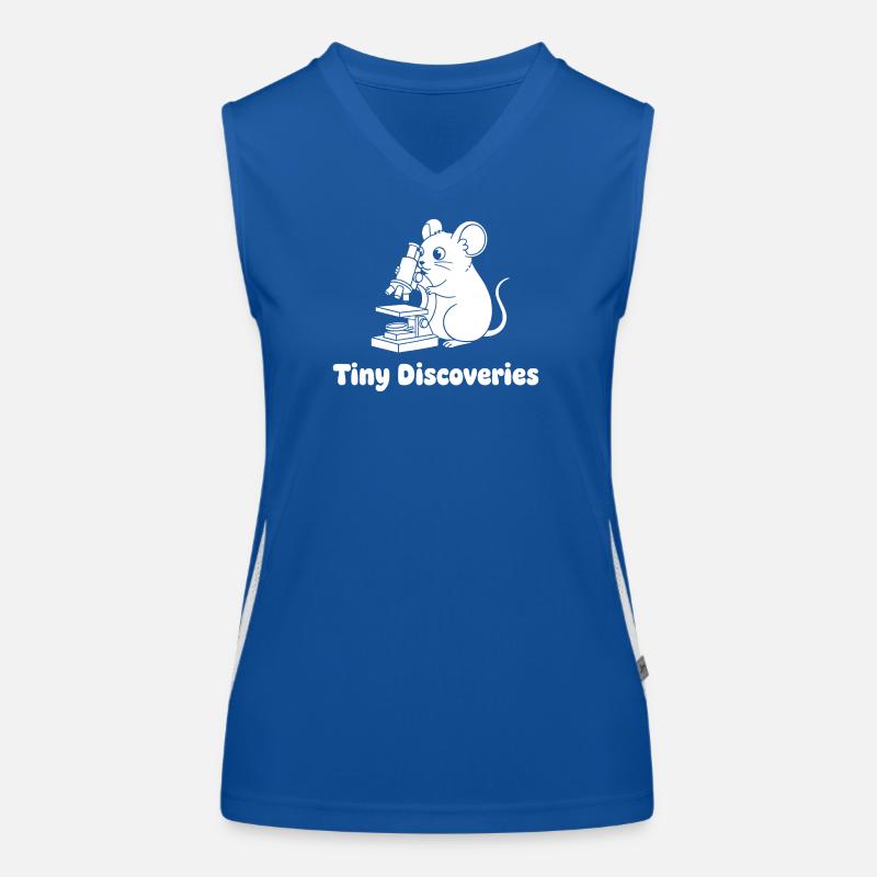 Petites découvertes : Souris devant le microscope Débardeur respirant contrasté Femme
