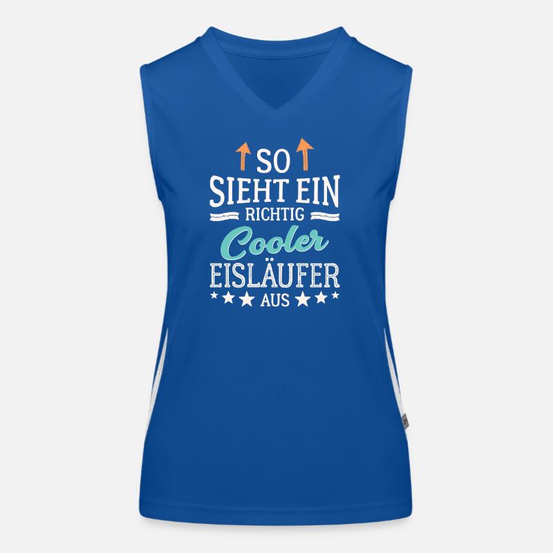 So sieht ein richtig cooler Eisläufer aus Funktionelles Kontrast-Tank Top für Frauen