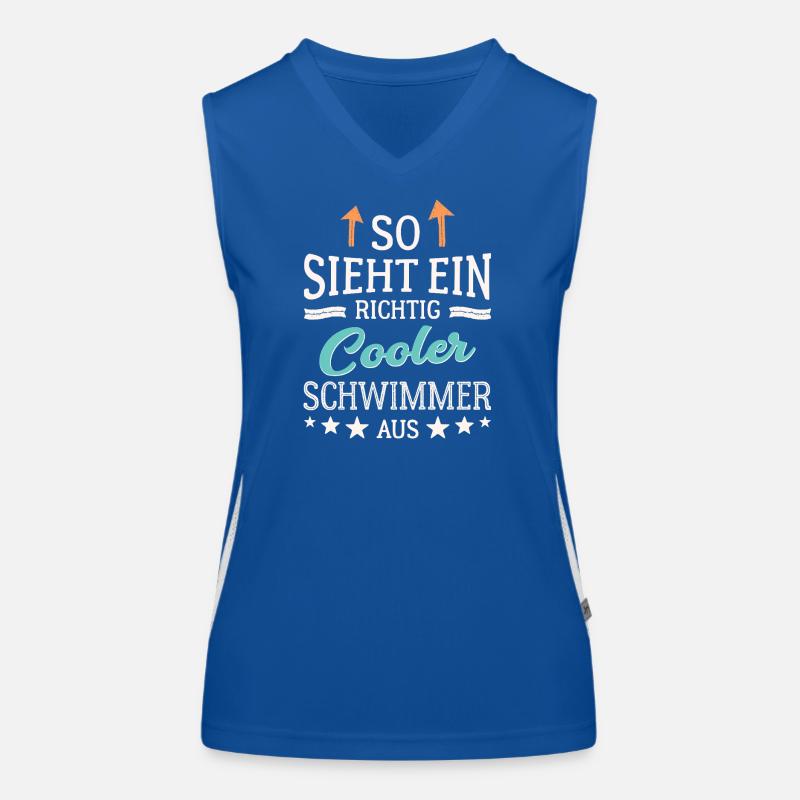 So sieht ein richtig cooler Schwimmer aus  Funktionelles Kontrast-Tank Top für Frauen