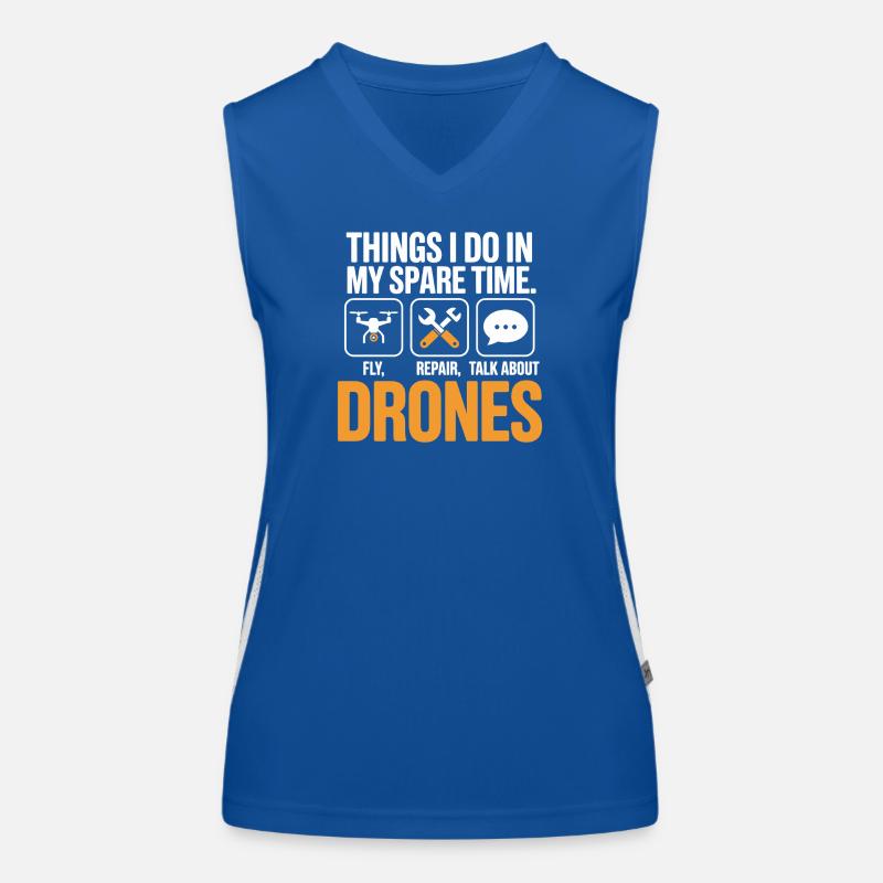 Drones : Discussion sur la réparation de mouches pendant le temps libre Débardeur respirant contrasté Femme