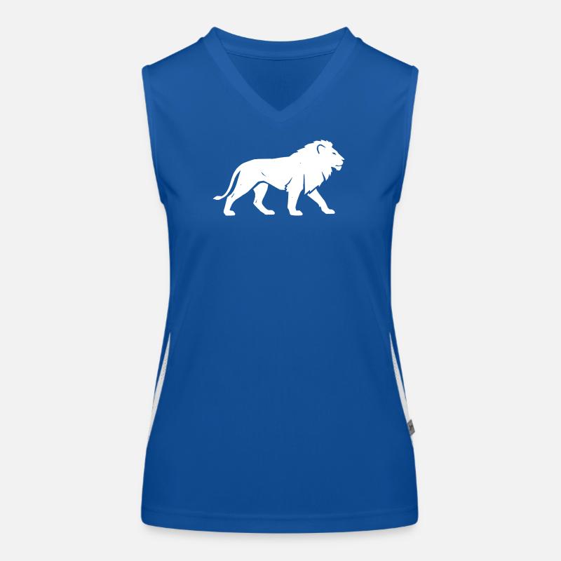 Safari de silhouette Lion Afrique Vector Débardeur respirant contrasté Femme