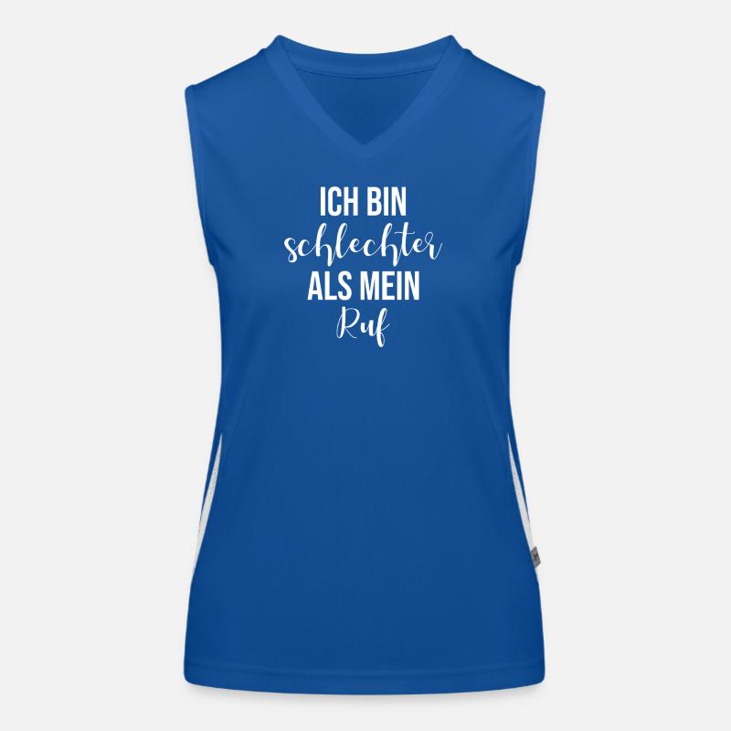 Ich bin schlechter als mein Ruf Funktionelles Kontrast-Tank Top für Frauen