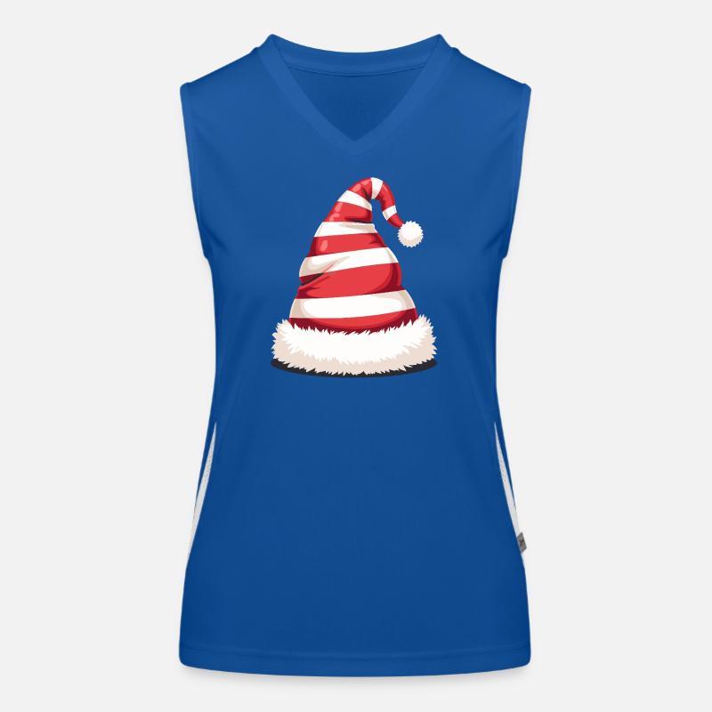 Candy Stripe Santa Hat Funktionelles Kontrast-Tank Top für Frauen