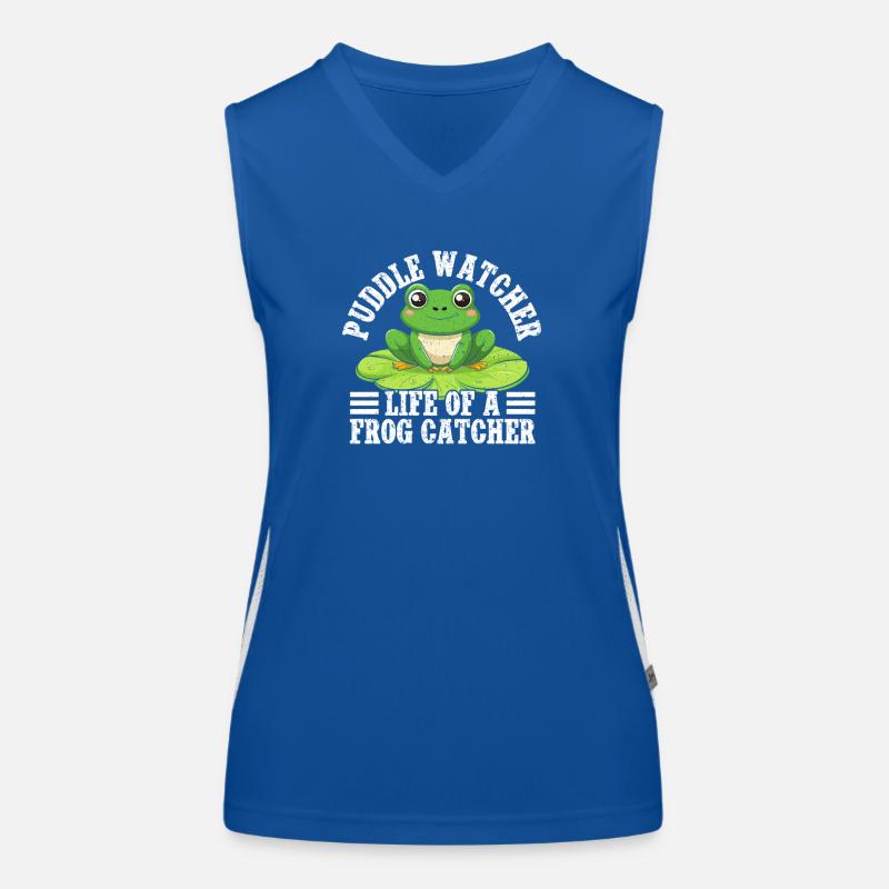 Frog Catcher Puddle Watcher Frog Funktionelles Kontrast-Tank Top für Frauen