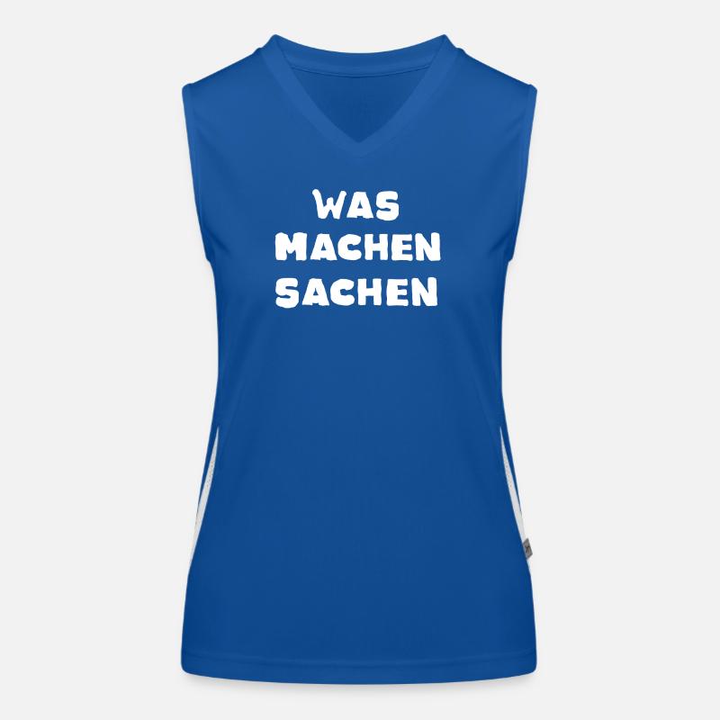   Was machen Sachen - Geschenkidee Handwerker  Funktionelles Kontrast-Tank Top für Frauen