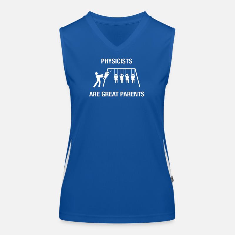 Physicist Humor Scientist Funny Women's Functional Contrast Tank Top