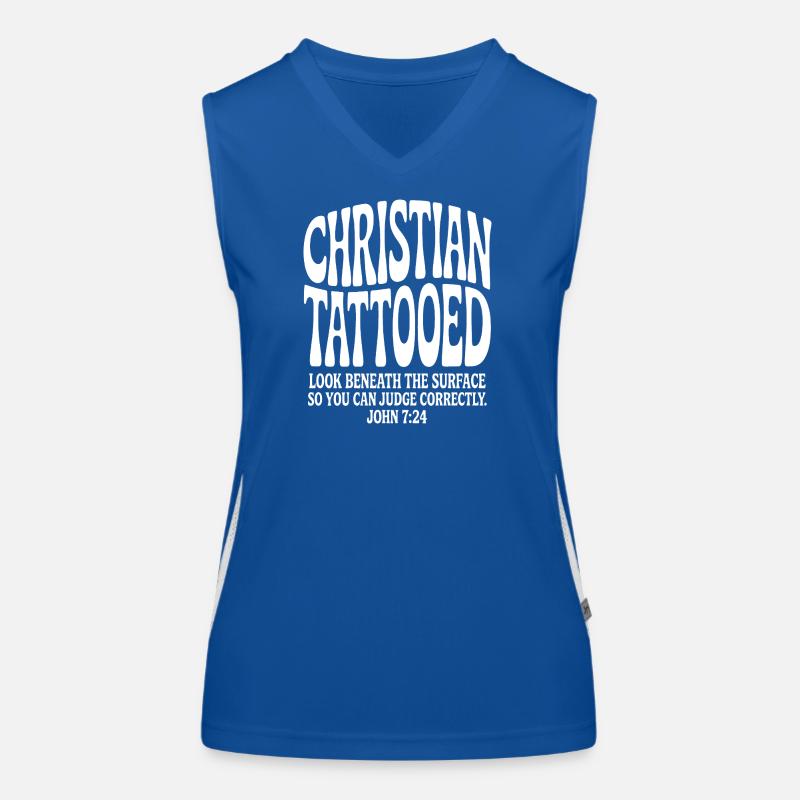 Johannes 7,24 Bold Faith Tee Funktionelles Kontrast-Tank Top für Frauen