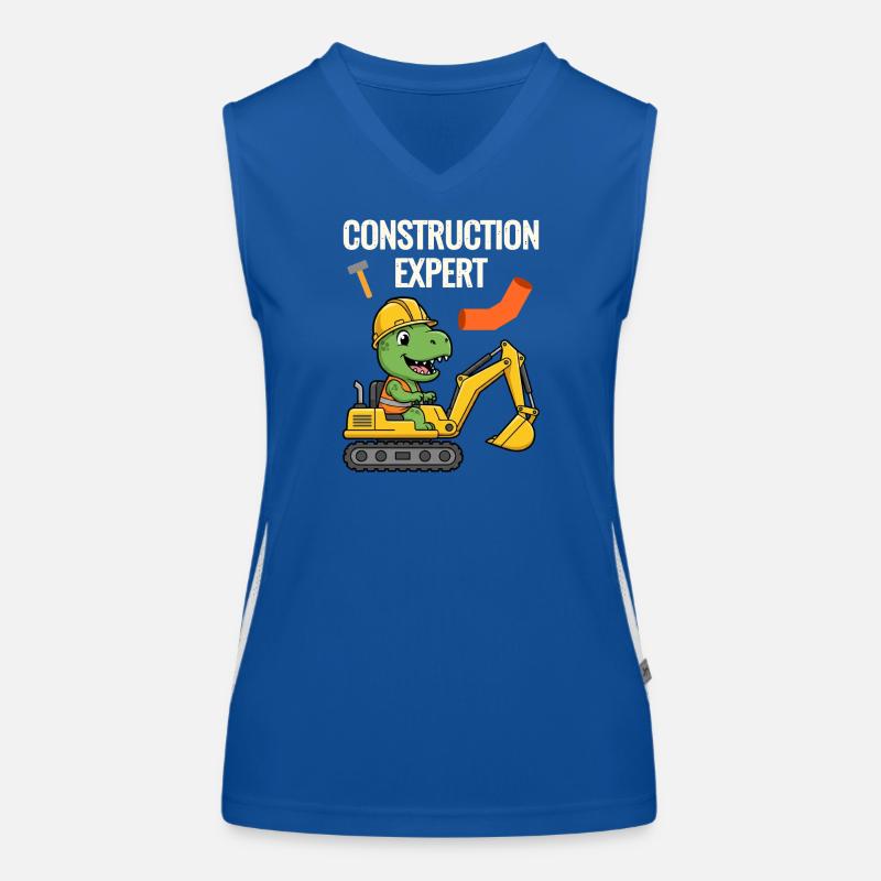 Construction worker Dino Women's Functional Contrast Tank Top