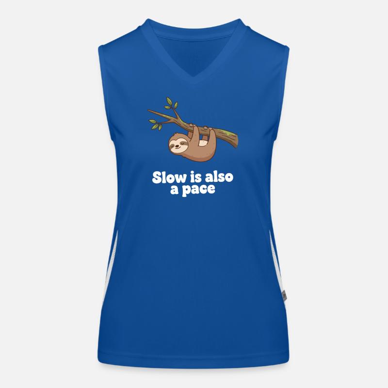 Slow is also a pace Women's Functional Contrast Tank Top