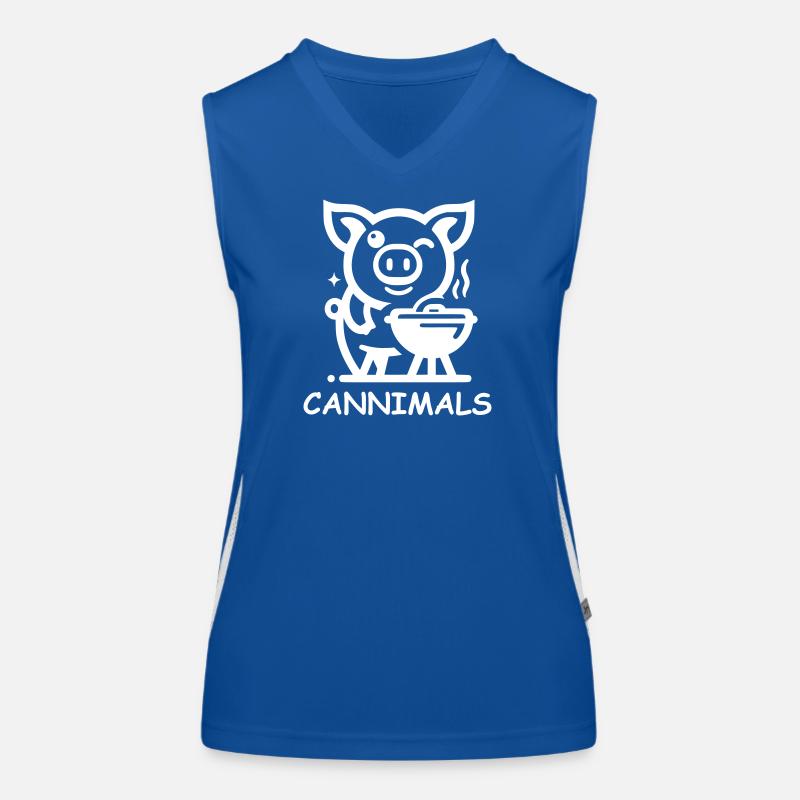 Cannimals – Logo White Edition Funktionelles Kontrast-Tank Top für Frauen