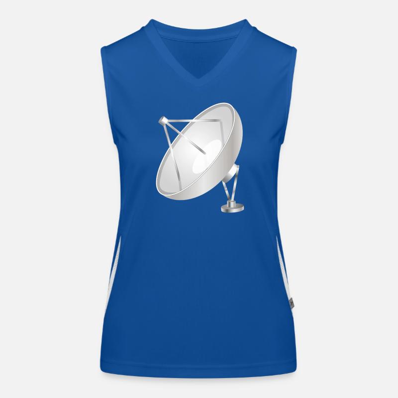 Satellite dish with a clear modern look Women's Functional Contrast Tank Top