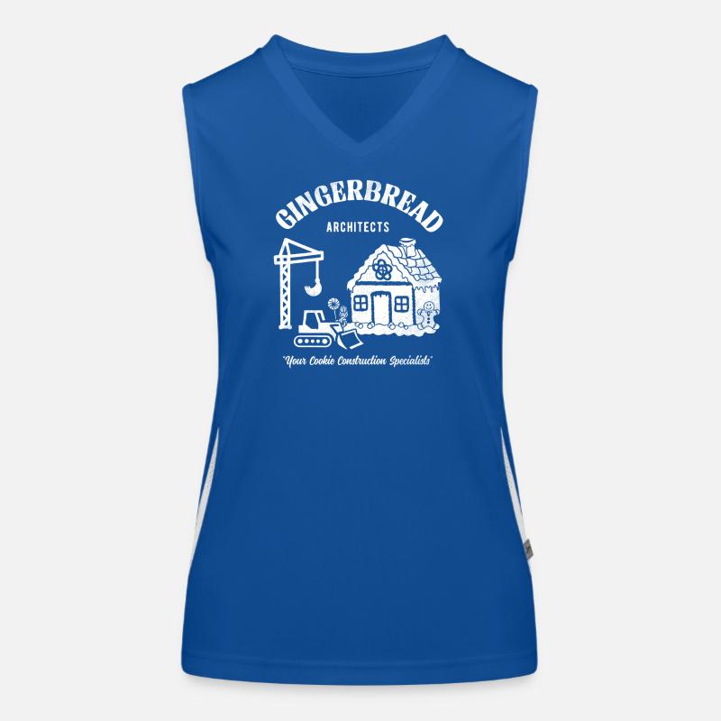Gingerbread architects your cookie construction Women's Functional Contrast Tank Top