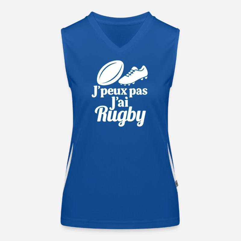 J'peux pas j'ai Rugby Débardeur respirant contrasté Femme