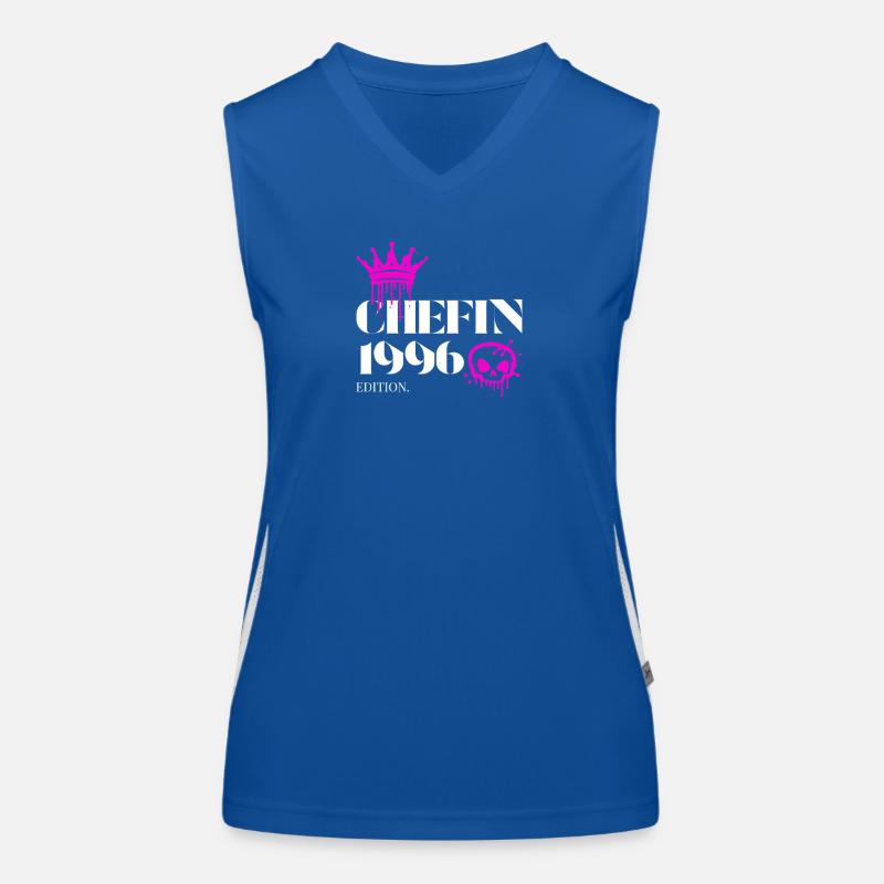 Chefin Edition 1996 29 Birthday Saying Women's Functional Contrast Tank Top