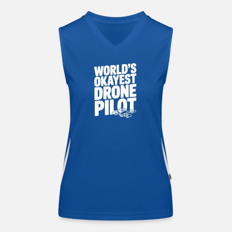 World’s Okayest Drone Pilot Women's Functional Contrast Tank Top