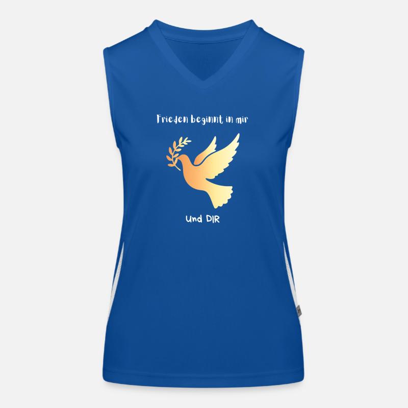 Frieden beginnt in mir und DIR Funktionelles Kontrast-Tank Top für Frauen