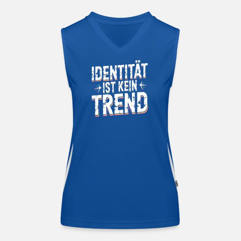 Identity Is Not A Trend Statement Pride Women's Functional Contrast Tank Top