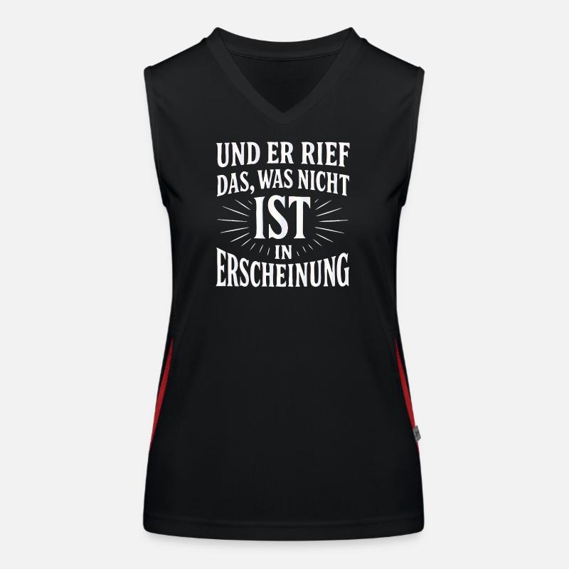 And he called forth that which is not - Women's Functional Contrast Tank Top - black/red