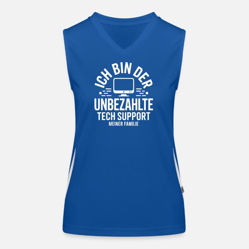 I'm the unpaid tech support Women's Functional Contrast Tank Top