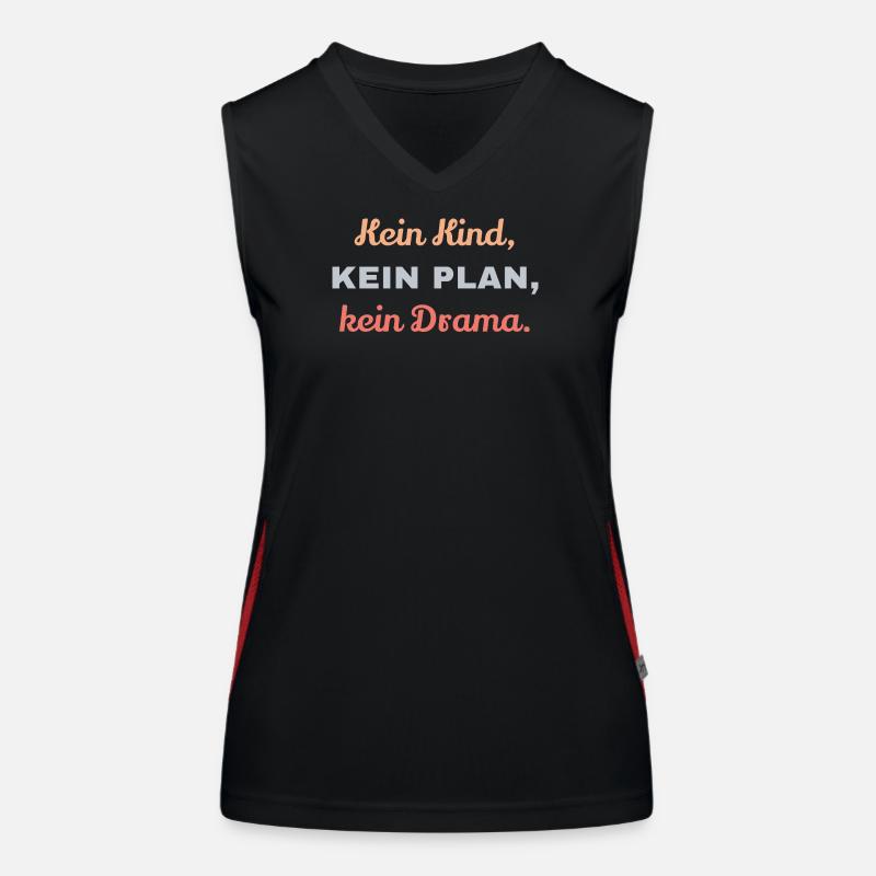 Pas d’enfant, pas de plan, pas de drame. Design féminin Débardeur respirant contrasté Femme