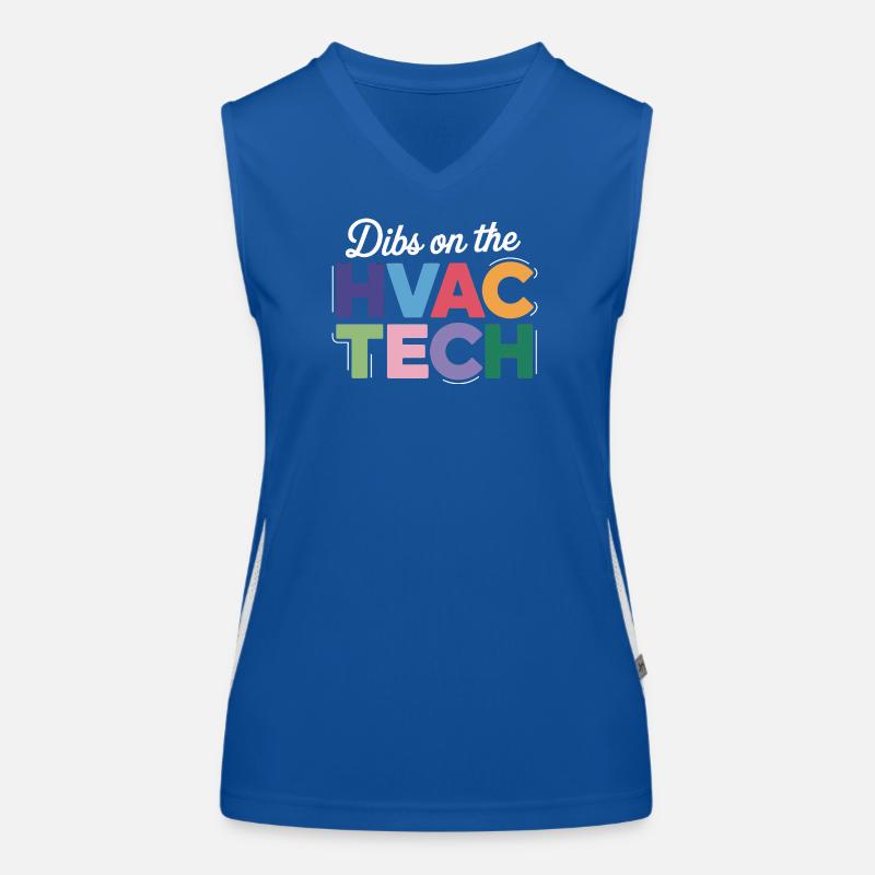 Lustiger HVAC Techniker Spruch Reparatur Experte Funktionelles Kontrast-Tank Top für Frauen