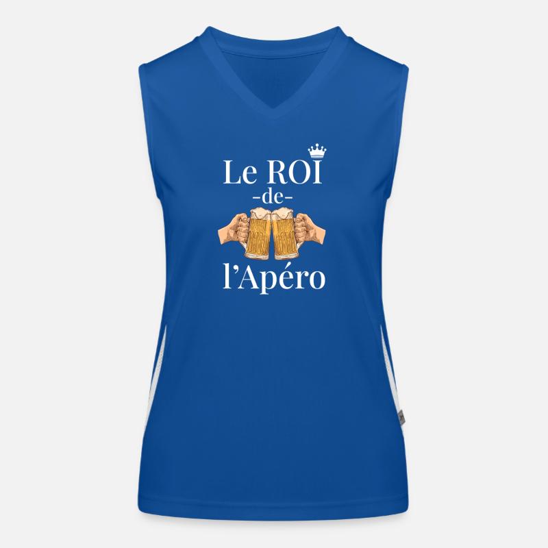 König des Aperitif Lustiges Aperitif-Geschenk Funktionelles Kontrast-Tank Top für Frauen