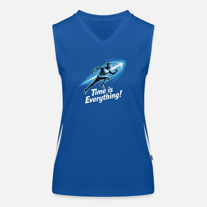 Zeit ist alles, Läufer Funktionelles Kontrast-Tank Top für Frauen
