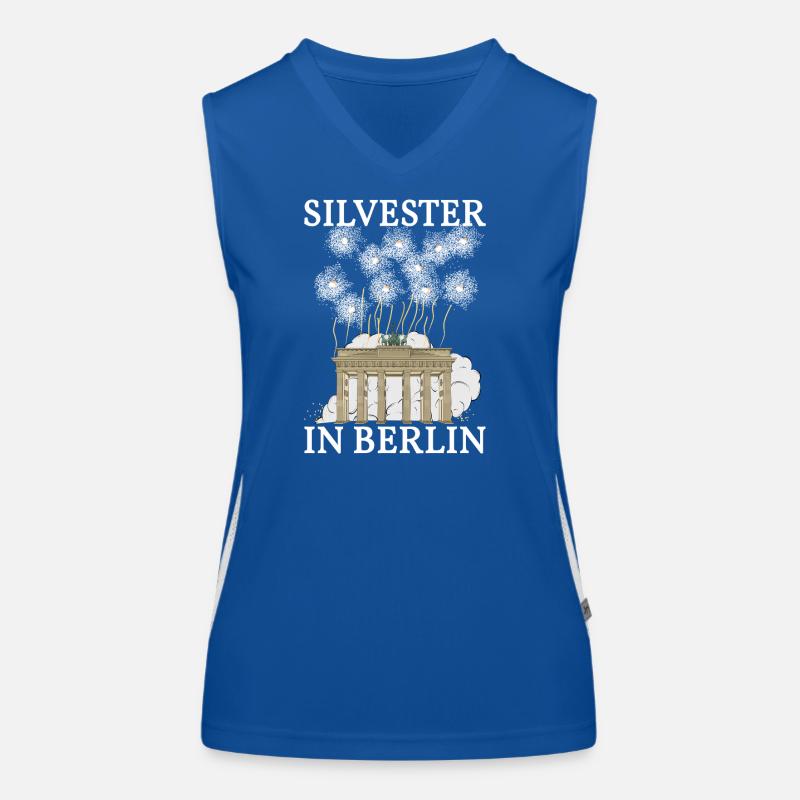 Silvester in Berlin Funktionelles Kontrast-Tank Top für Frauen