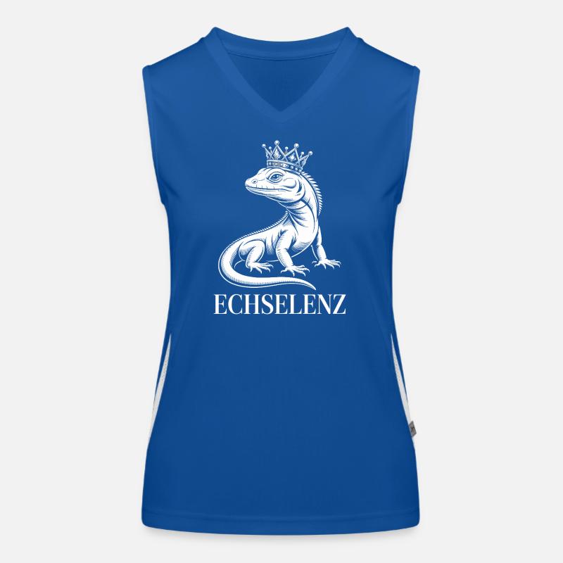 Echselenz Lustige Echse Funktionelles Kontrast-Tank Top für Frauen