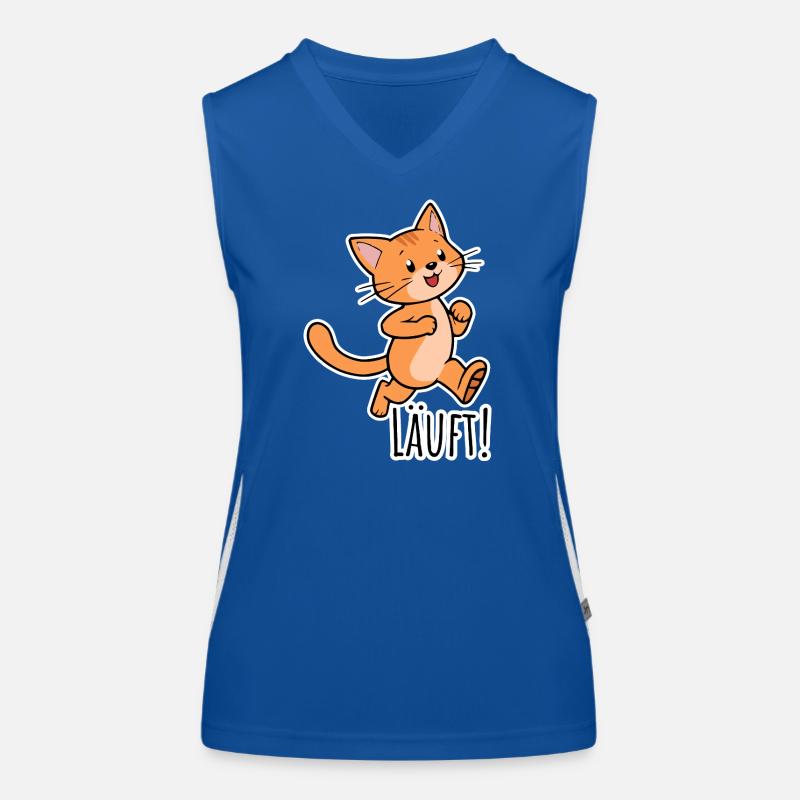Läuft bei dir - Hoffenlich! So wie bei der Katze! Funktionelles Kontrast-Tank Top für Frauen