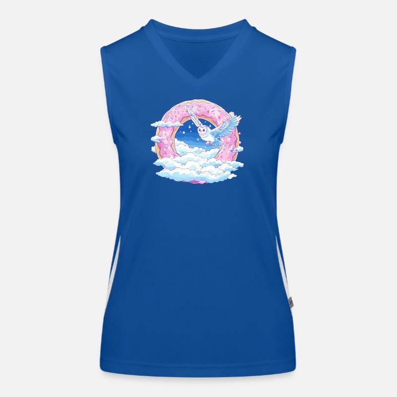 DonutHimmel Eulenflug Funktionelles Kontrast-Tank Top für Frauen