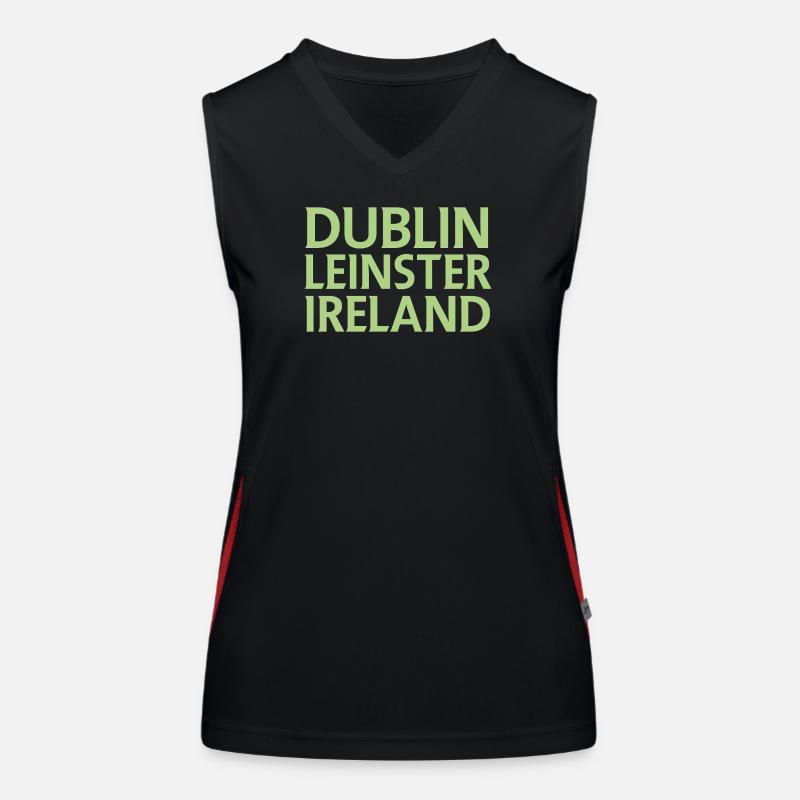 Dublin – Irlande Textdesign Débardeur respirant contrasté Femme