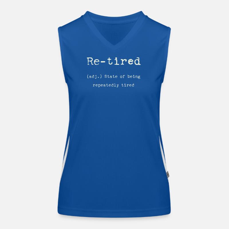 Re-tired – Zustand ständiger Müdigkeit Funktionelles Kontrast-Tank Top für Frauen
