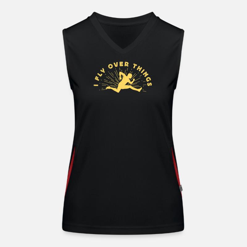 Athlètes d’athlétisme Je survole des objets Débardeur respirant contrasté Femme