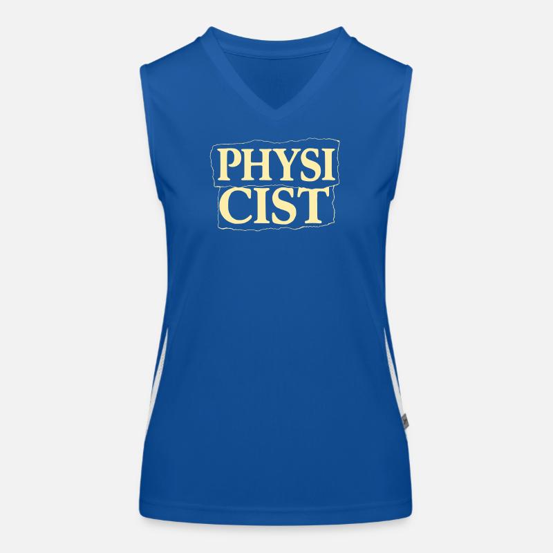 Physicist Vintage Label Design Women's Functional Contrast Tank Top