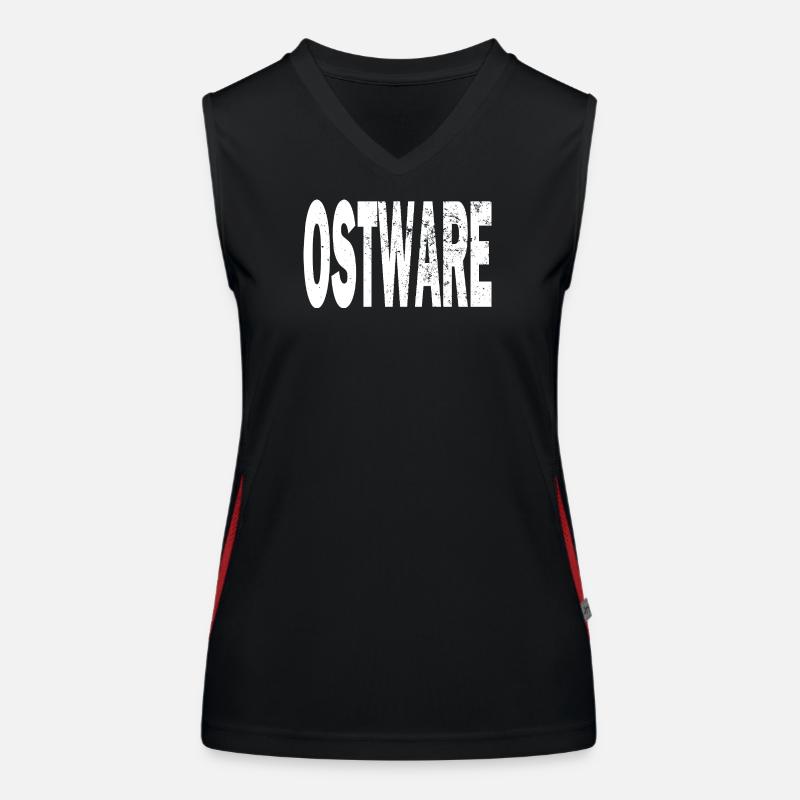 T-shirt à capuche Ostalgie Ostware Ostalgie Fun Fun Débardeur respirant contrasté Femme