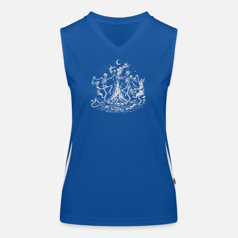 Moonlit Skeleton, king, rabbit nad ra Dance Circle Women's Functional Contrast Tank Top