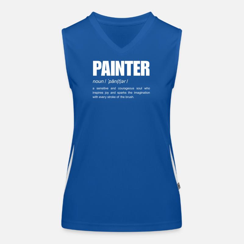 Maler-Definition eines lustigen Substantivs Funktionelles Kontrast-Tank Top für Frauen
