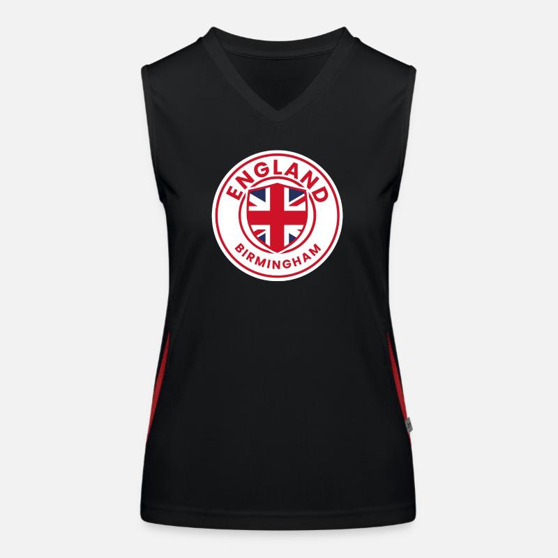 British badge in red, white, blue Women's Functional Contrast Tank Top